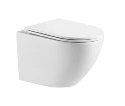 Toiletter|Væghængt toilet rund m/Vortex skyl - hvid