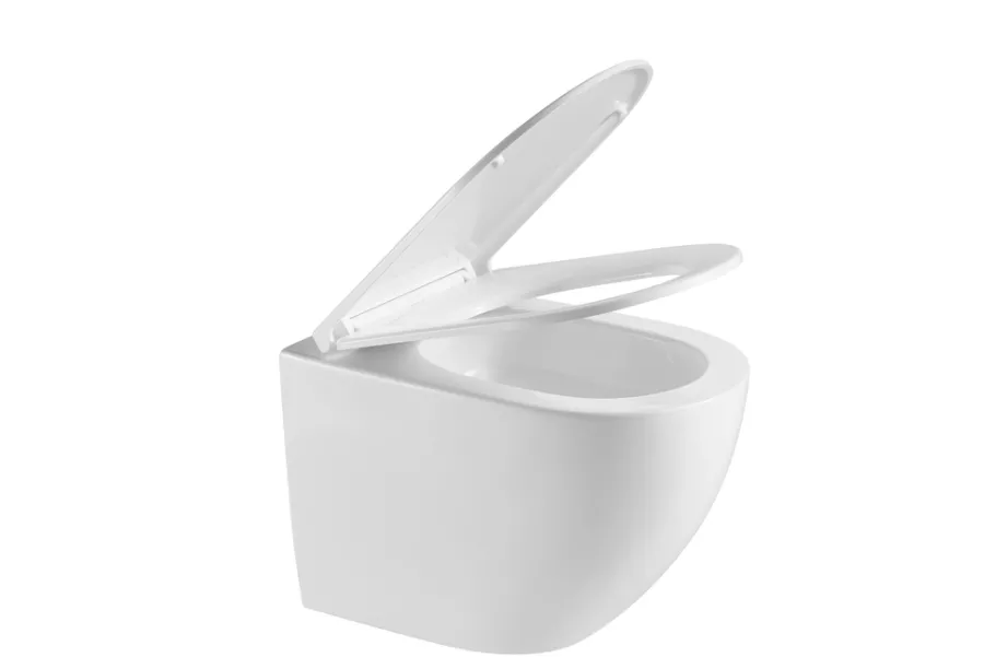 Toiletter|Væghængt toilet rund m/Vortex skyl - hvid