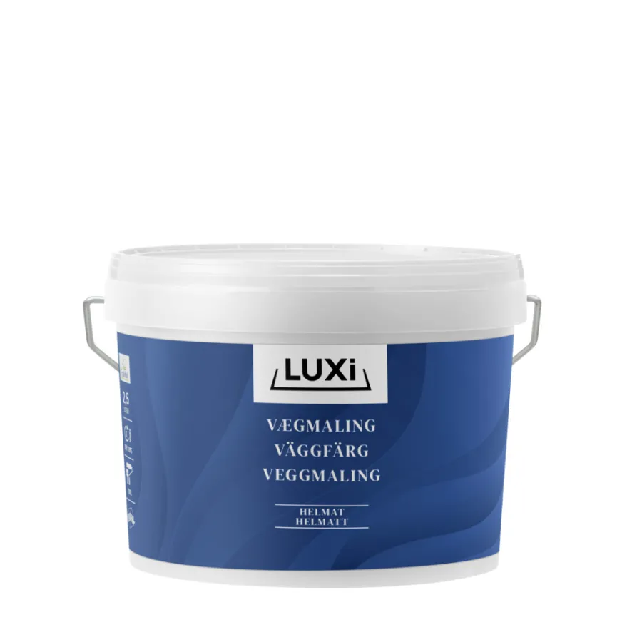 LUXI® Vægmaling|Vægmaling 3 blygrå 2,25 liter - Blygrå (NCS-kode s6502-y50r)
