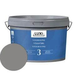LUXI® Vægmaling|Vægmaling 3 blygrå 2,25 liter - Blygrå (NCS-kode s6502-y50r)