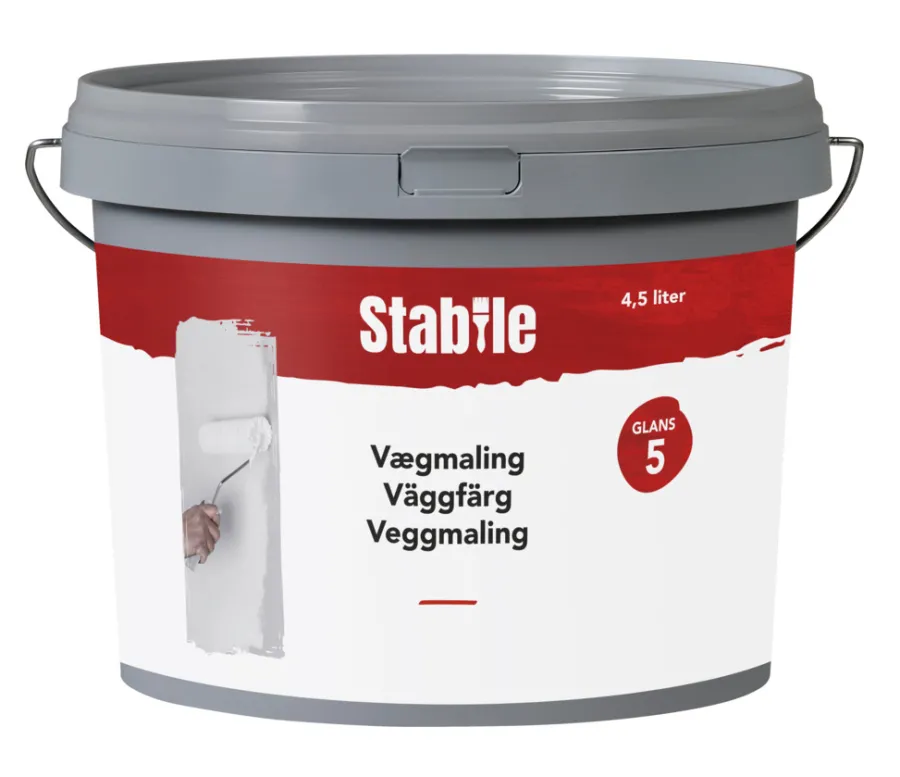 Stabile® Vægmaling|Vægmaling 5 4,5 liter - Hvid