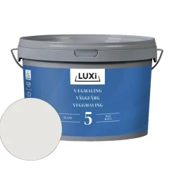 LUXI® Vægmaling|Vægmaling 5 modehvid 2,25 liter - Modehvid (NCS-kode s1002-y20r)