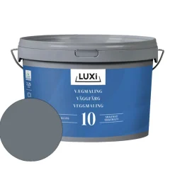 LUXI® Vægmaling|Vægmaling 10 mørkegrå 2,25 liter - Mørkegrå (NCS-kode s7005-b20g)