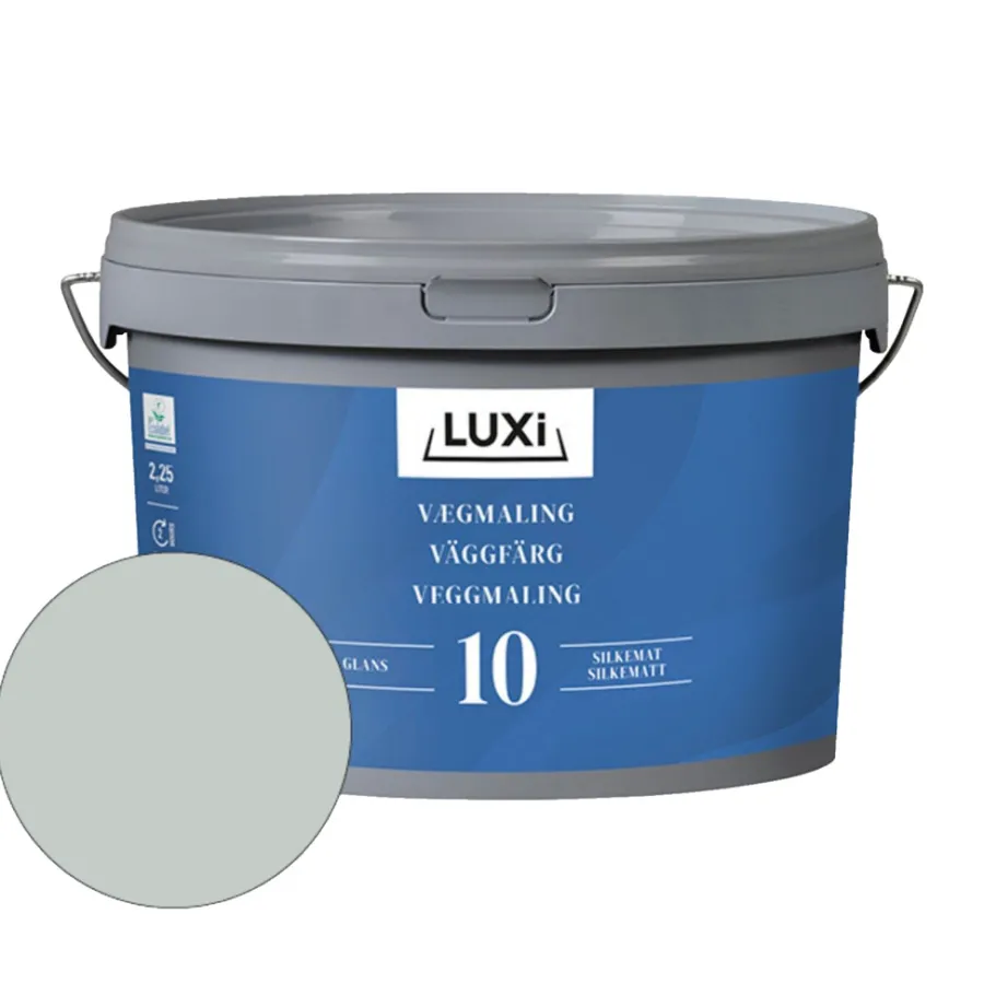 LUXI® Vægmaling|Vægmaling 10 støvet mynte 2,25 liter - Støvet mynte (NCS-kode s2010-g10y)