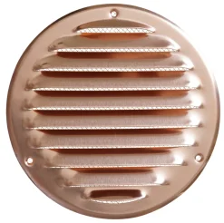 Ventilation|Vægrist med net Ø165 mm - metal kobberfinish