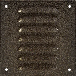 Ventilation|Vægrist med net 170 x 170 mm – metal Antik