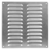 Ventilation|Vægrist med net 280 x 280 mm - galvaniseret