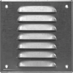 Ventilation|Vægrist med net 170 x 170 mm – galv. metal Galvaniseret stål