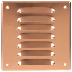 Ventilation|Vægrist med net 170 x 170 mm - metal Kobberfinish