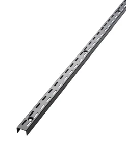 HOME it Vægskinner & Hyldeknægte|Vægvange t/Rack system 100 cm sort