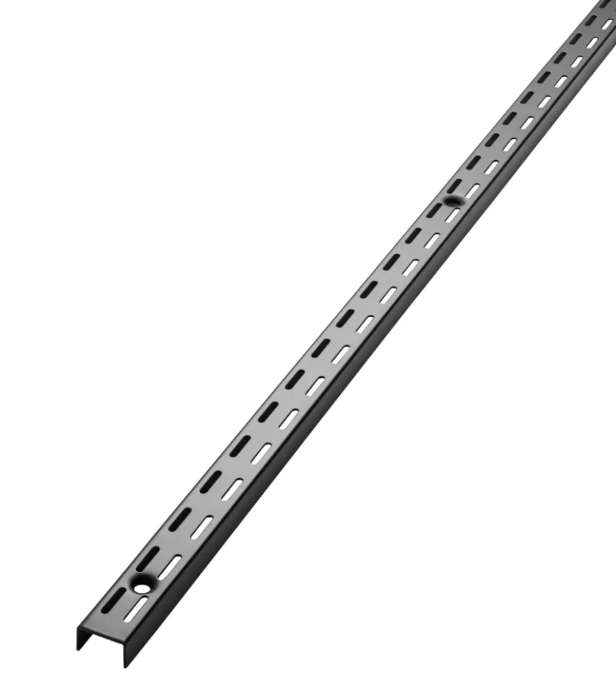HOME it Vægskinner & Hyldeknægte|Vægvange t/Rack system 160 cm sort