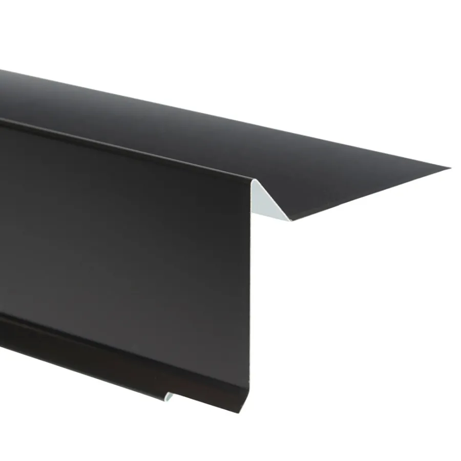 JUAL Tagpap & Asfalt|Vindskede sort aluminium 75 x 20 x 80 x 1000 mm