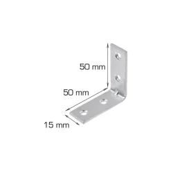 HOME it Bygningsbeslag|Vinkelbeslag 50 x 50 x 15 mm - 2 stk.