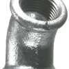 Galvaniserede|Vinkel galvaniseret 3/4" - muffe/muffe 45 gr.