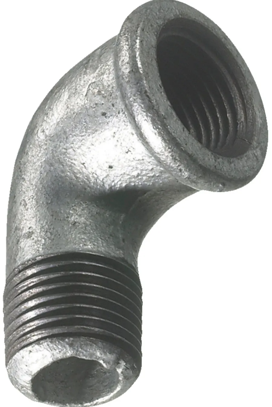Galvaniserede|Vinkel galvaniseret 3/4" - muffe/nippel 90 gr.