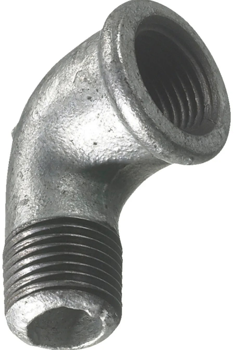Galvaniserede|Vinkel galvaniseret 1/2" - muffe/nippel 90 gr.