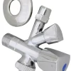 Haner & Ventiler|Vinkelventil med aftap 1/2" x 10 mm