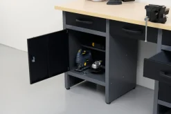 Arbejdsborde & Reoler|Værkstedsbord med skab/skuffer 160 x 60 x 85 cm