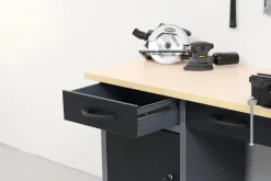 Arbejdsborde & Reoler|Værkstedsbord med skab/skuffer 160 x 60 x 85 cm