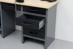 Arbejdsborde & Reoler|Værkstedsbord med skab/skuffer 160 x 60 x 85 cm