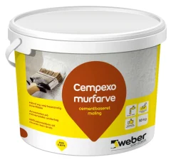 Weber Saint-Gobain Tag-, Mur- & Sokkelmaling|Weber Cempexo murmaling gul - 10 kg