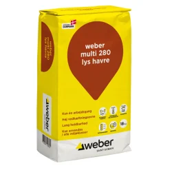 Weber Saint-Gobain Cement & Mørtel|Weber Multi 280 Farvet hæftemørtel 18 kg Lys havre