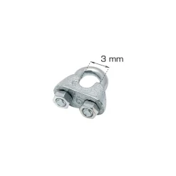 HOME it Kæder & Wirer|Wireklamme 3 mm 2 stk.