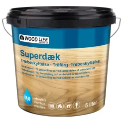 Woodlife Træbeskyttelse|Superdæk træbeskyttelse 5 liter Sort