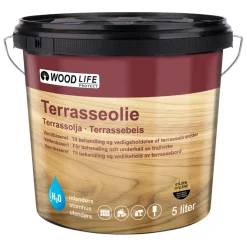 Woodlife Træolie|terrasseolie 5 liter Gylden