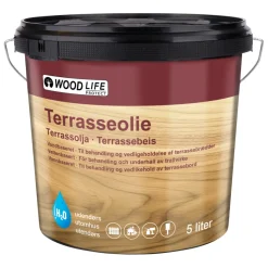 Woodlife Træolie|terrasseolie 5 liter Klar